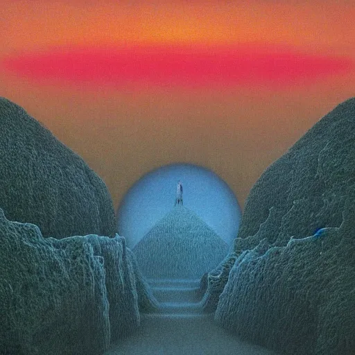 Image similar to tame impala album cover made by zdzisław beksiński