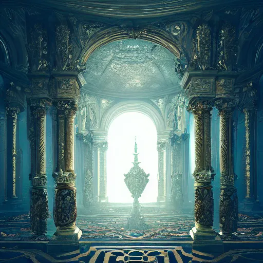 Image similar to Inside of an intricate labyrinth, intricate, baroque, wonderland, mist, cinematic shot, photorealistic, photography, octane, high definition, detailed, 8k, artstation