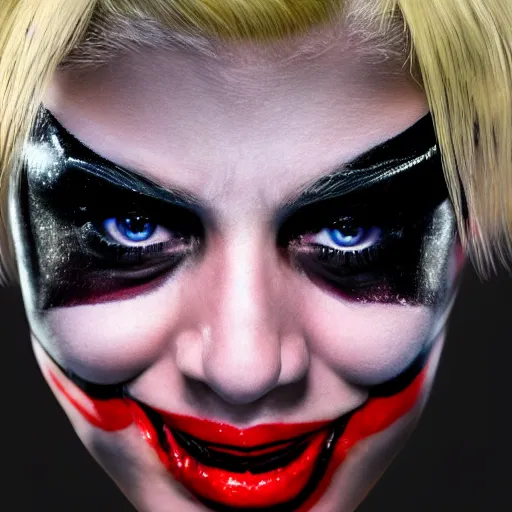 Image similar to alexa bliss as harley quinn, 4k, high detail, high-resolution photograph