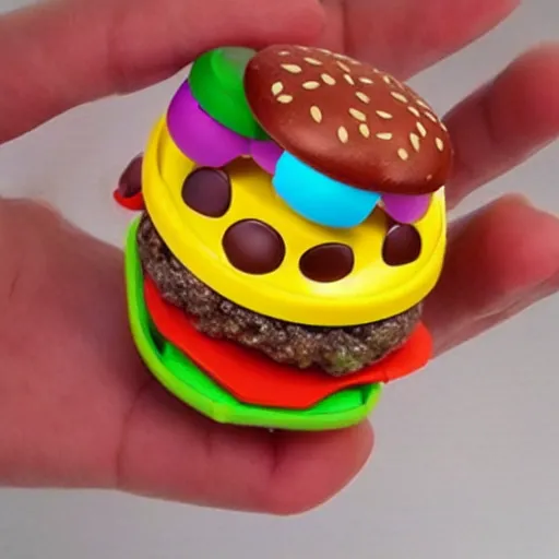 Image similar to a hamburger transformer toy from mcdonald ’ s