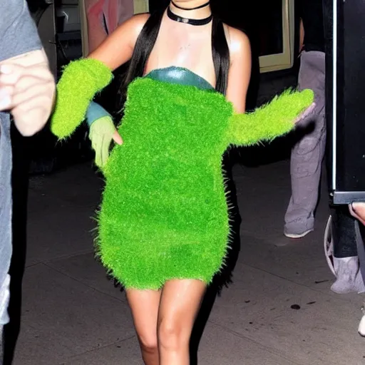 Image similar to selena gomez in celery costume