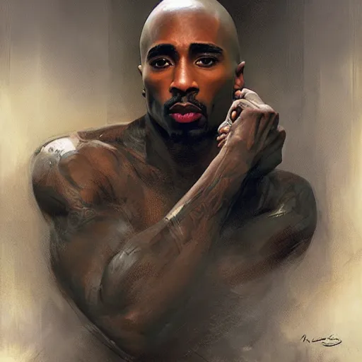 Image similar to tupac shakur, dim light, front game card, marvel comics, dark, intricate, highly detailed, smooth, artstation, digital illustration by ruan jia and mandy jurgens and artgerm and wayne barlowe and greg rutkowski and zdislaw beksinski