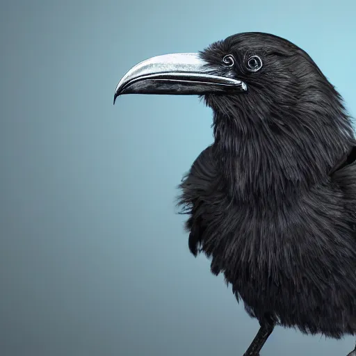 Image similar to a raven made of smoke, photorealistic, 8 k, highly detailed, ultra realistic, path traced