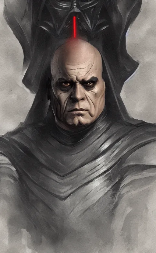 Prompt: « a beautiful darth bane portrait, trending on artstation »