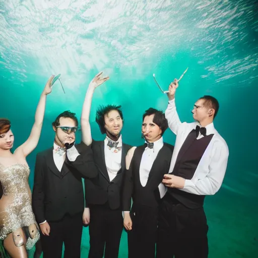 Image similar to underwater smoke formal party studio photo