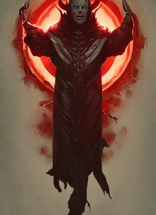 Image similar to symmetry!! joe biden as the devil, scenery, evil, sinister, beautiful, perfect composition, perfect lighting, artstation, artgerm, derek zabrocki, greg rutkowski, 4 k