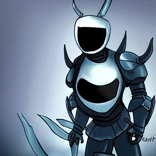 Image similar to human wearing hollow knight armor