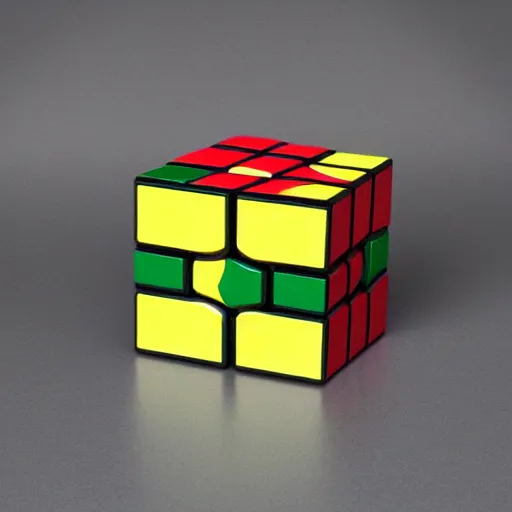 Prompt: deus ex machina solving rubik cube