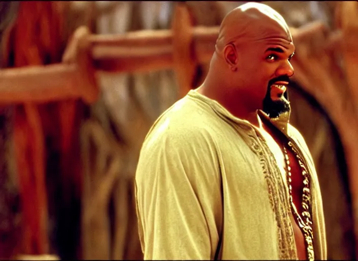 Image similar to film still of sinbad as kazaam in the movie kazaam 1 9 9 6