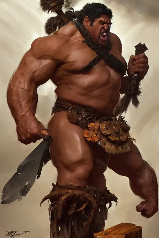 Image similar to hulking herculean barbarian danny devito, masterpiece, intricate, elegant, highly detailed, digital painting, artstation, concept art, smooth, sharp focus, illustration, art by artgerm and greg rutkowski and alphonse mucha and uang guangjian and gil elvgren and sachin teng, symmetry!!