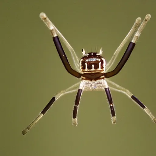 Image similar to a flatuent spider looking surprised