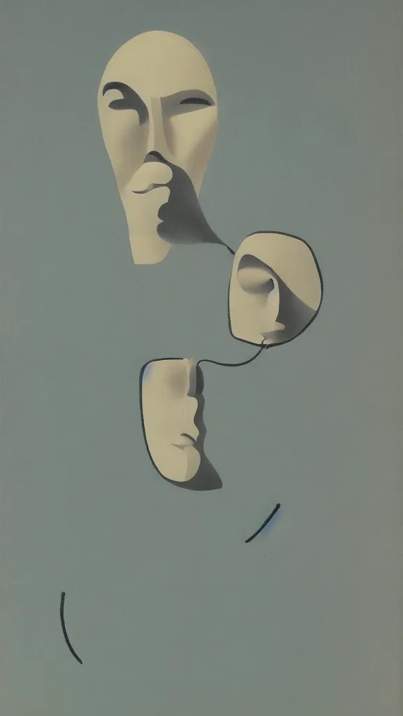 Image similar to abstract primitivism minimalism art painting, lines, forms, shapes, in style of rene magritte