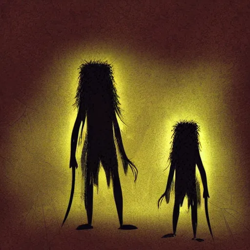 Image similar to digital art of cave people