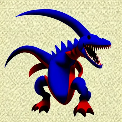 Prompt: garchomp in the style of { { { [ [ [ [ [ [ r. j. palmer ] ] ] ] ] ] ] } } }