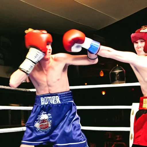 Prompt: harry potter gets into a boxing match at the pub