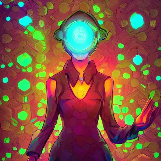 Image similar to skill magic geek inside matrix deepdream radiating a glowing aura stuff loot legends stylized digital illustration video game icon artstation lois van baarle, ilya kuvshinov, rossdraws,