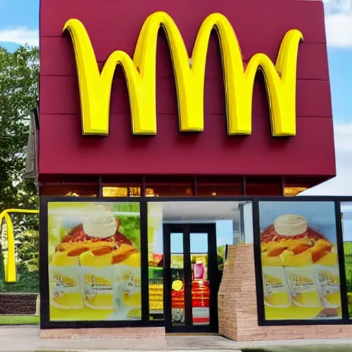 Image similar to mcdonalds made of water