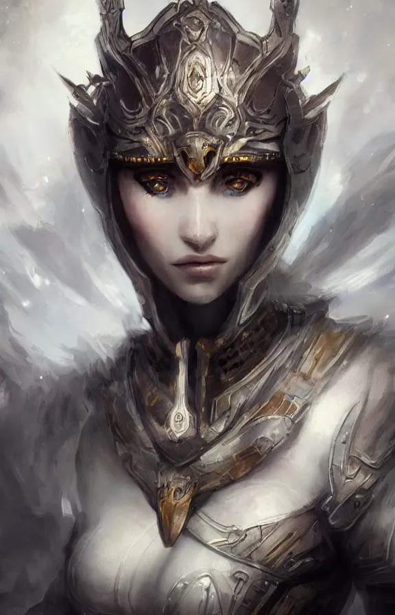 an concept art of the tau queen, pale hair, one eye, | Stable Diffusion ...
