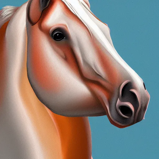 Image similar to fat chubby horse, digital art, 4 k