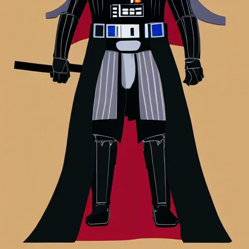 Image similar to character design of darth vader as a samurai