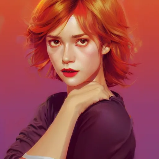 Image similar to half - flame woman with cute - fine - face, pretty face, multicolored hair, realistic shaded perfect face, fine details, fine details, by realistic shaded lighting poster by ilya kuvshinov katsuhiro otomo, magali villeneuve, artgerm, jeremy lipkin and michael garmash and rob rey