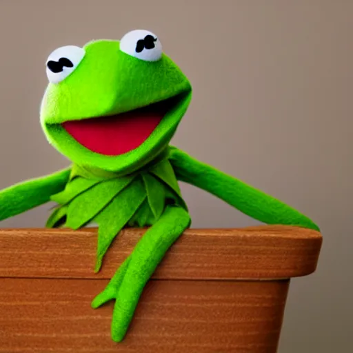 Image similar to kermit the frog sock puppet, 4 k