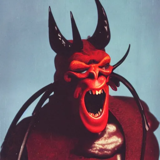 Prompt: a devil with a grimace