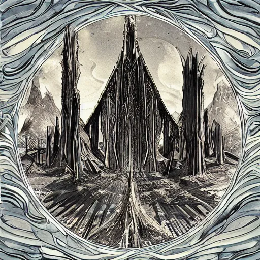 Image similar to cover art for an Archspire album