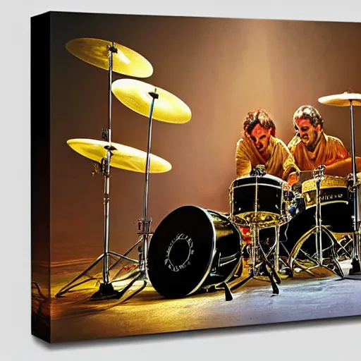 Image similar to arabian Neil Peart playing drums, highly detailed, realistic, soft lighting, wide angle