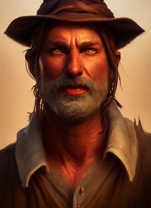 Image similar to a _ fantasy _ style _ portrait _ painting _ of simple farmer, dnd, wicked, oil _ painting _ unreal _ 5 _ daz. _ rpg _ portrait _ extremely _ detailed _ artgerm _ greg _ rutkowski _ greg