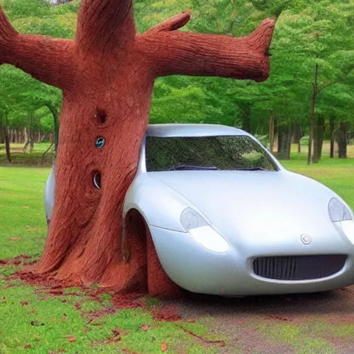 Image similar to a tree in the shape of a car