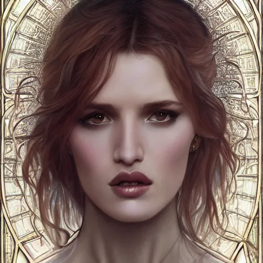 Image similar to ultra realistic illustration, bella thorne as ranni from elden ring, intricate, elegant, highly detailed, digital painting, artstation, concept art, smooth, sharp focus, illustration, art by artgerm and greg rutkowski and alphonse mucha