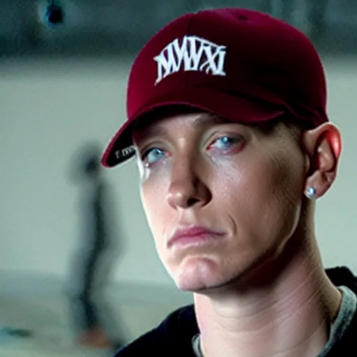 Image similar to Eminem in Twilight, movie still