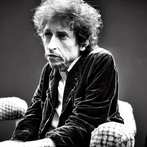 Prompt: bob dylan as a muppet