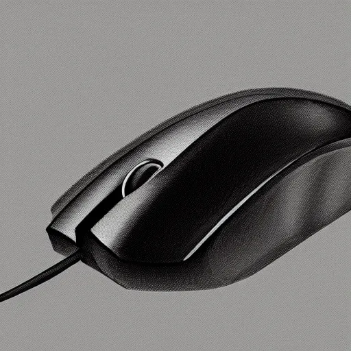 Prompt: a photo of a mouse as a computer mouse, concept art, photorealistic