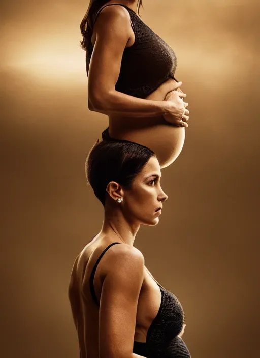 Prompt: cinematic photography of pregnant cristiano ronaldo, intricate, elegant, highly detailed, smooth, sharp focus, symmetrical face, fine details, masterpiece, trending on artstation, 4 k hdr 3 5 mm photography