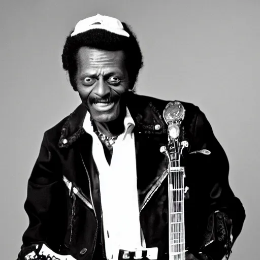 Prompt: chuck berry, a still of back to the future ( 1 9 8 5 )