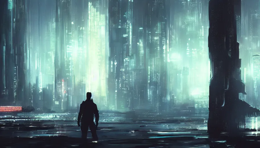 Image similar to concept art by jama jurabaev, altered carbon series, black mirror series, very long shot, cinematic shot, trending on artstation, high quality, brush stroke, for aaa game