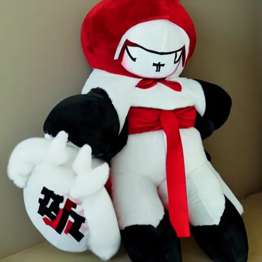 Image similar to cute fumo plush of the tyrant king who none dare oppose, anime character