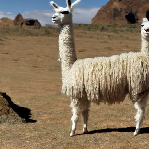 Prompt: Llamas Transcend the Physical Plane in a Rapturous Vision of Interdimensional Peruvian Metaphysics