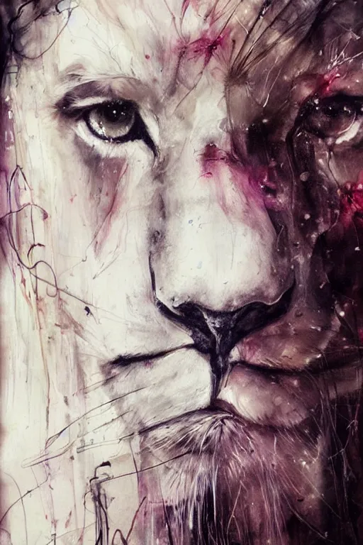 Image similar to lion, agnes cecile, beautiful