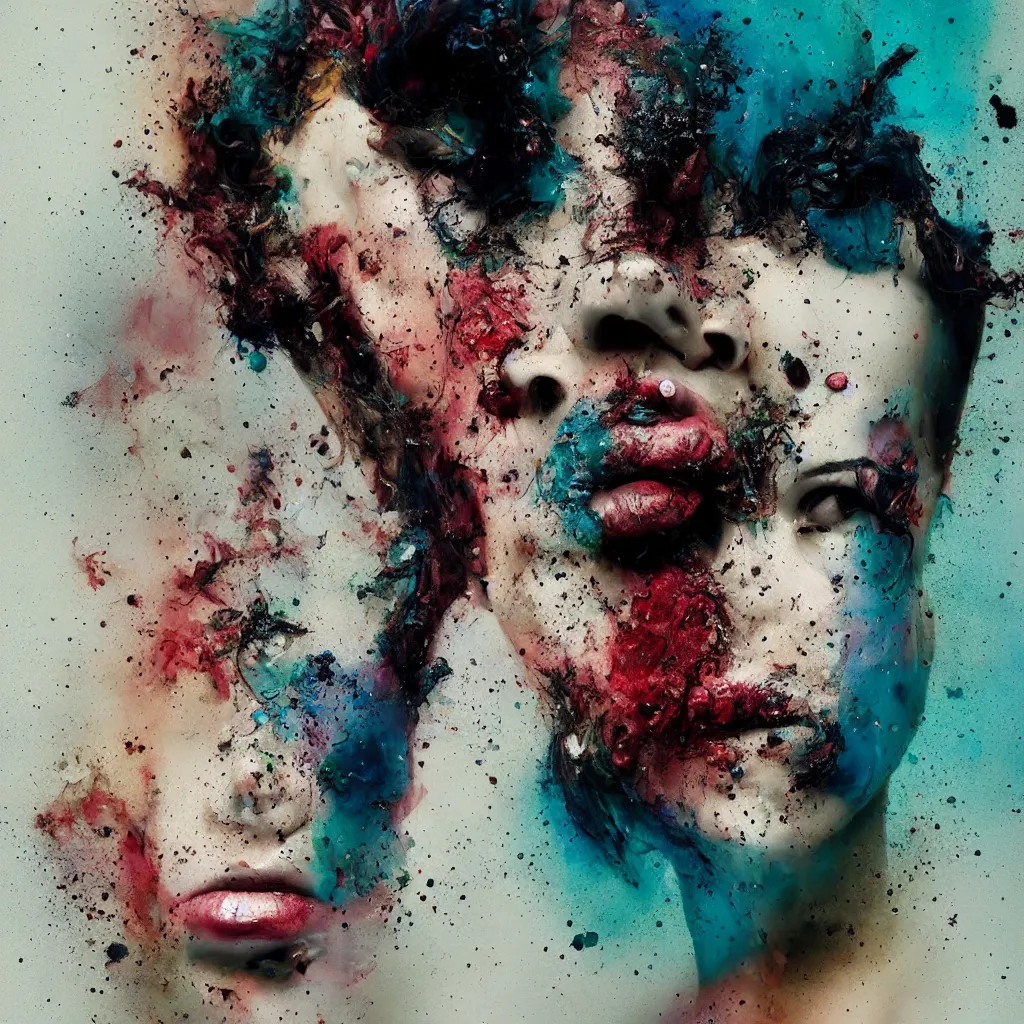 Prompt: portrait of a woman, by alberto seveso, artsy painting