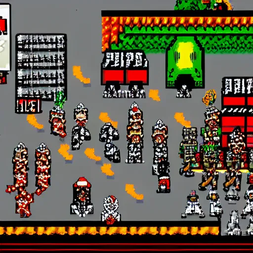 Image similar to a 16-bit version of the January 6th insurrection video game