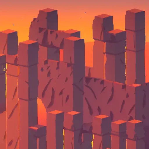 Prompt: stonehenge, a screenshot from the game monument valley