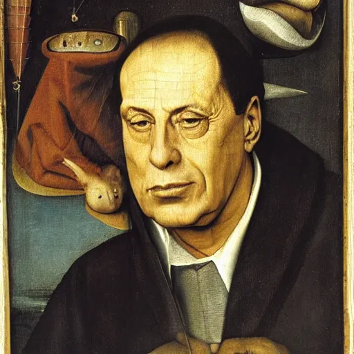 Image similar to Silvio Berlusconi by Hieronymus Bosch