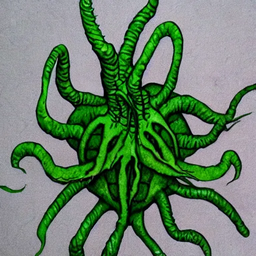 Prompt: flesh eating plant eldritch horror cthulhu