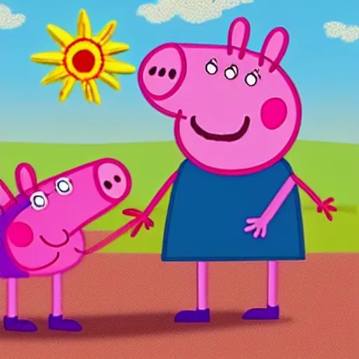 Prompt: peppa pig Fallout