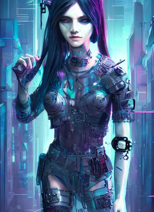 Image similar to teen elf, cyberpunk cyberpunk cyberpunk, black hair, gorgeous, amazing, elegant, intricate, highly detailed, digital painting, artstation, concept art, sharp focus, illustration, art by ross tran
