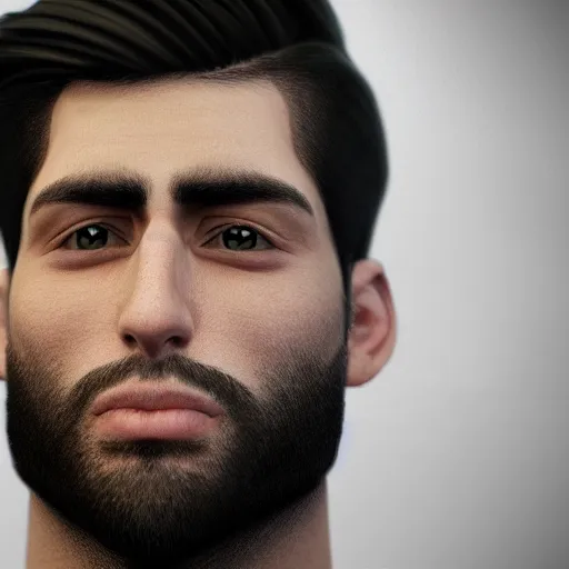 Prompt: a closeup shot of handsome esfand from twitch, gigachad, strong jawline, photorealism, 8k