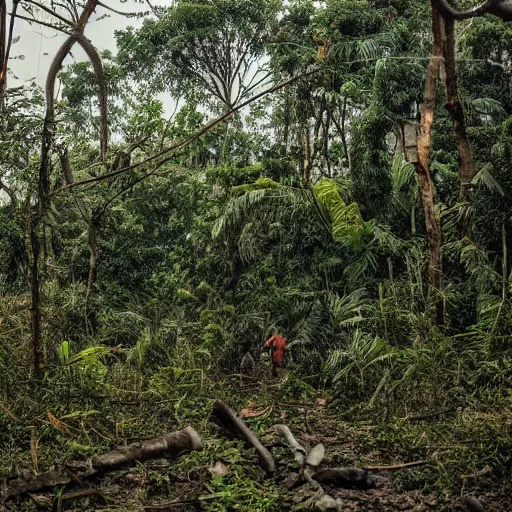 Image similar to post apocalyptic city of lagos with forests and overgrown vegetation photography